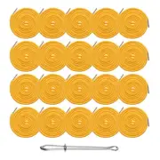 20pcs Drawstring Cords 51" Replacement Drawstring with Threader, Dark Yellow