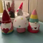 Target Bullseye Playground Valentine's Day 2022 3 Piece Ceramic Gnome Set. NEW
