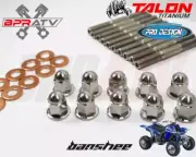 Banshee YFZ 350 BPRATV TITANIUM Pro Design Cool Head Stud Kit Ti ACORN Nuts Set
