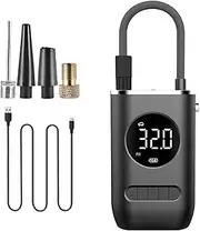 Wireless Tyre Inflator - eemergency Tire Pump, Car Tire Inflator | Fast Inflate Air Compressor, Tire Pump with Digital LCD Display LED Lights for Car Motorcycle Scooter bicycles's's's's Ball