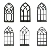 Mystical Gothic Hollowed Wall Shelf Black Crystal and Plant Display Holder