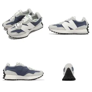 【NEW BALANCE】休閒鞋 327 男鞋 女鞋 情侶鞋 灰 深藍 麂皮 復古 NB 紐巴倫(MS327CZ-D)