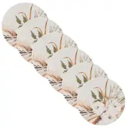 6x Splosh Home Sweet Home 11cm Bouquet Round Ceramic Coaster Table Protector Pad