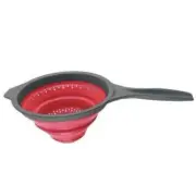 Dexas Pop N Store Collapsible Strainer, Gray/Red