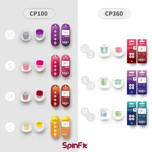 SpinFit 耳塞 耳帽 耳塞套 耳機套 醫療矽膠 藍牙耳機 TWS CP360 / CP100 專利認證