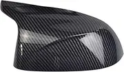 Replacement Covers Auto Car Rear View Side Mirror Cover Trim For F25 X3 F26 X4 F15 X5 F16 X6 2014 2015-2018 Carbon Fiber Style (Size : B Left)