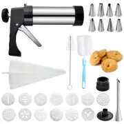 Cookie Press Gun Kit, 29 Pcs Stainless Steel Spritz Cookie Press Set with Cookie
