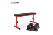 Powertrain Gen2 Pro 50KG Adjustable Dumbbell Set with Height-Variable Flat Bench