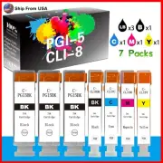 (7PK,3XLBBCMY) PGI5 CLI8 Ink Cartridge PGI-5 CLI-8 for IP3300 IP4200 IP4300