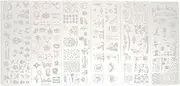 6pcs Nail Print Template Wearing Nail Plates Stamping Plate Finished Nail Art Nail Colors Stamper Machine Nail Care Kit Nail Designs Nail Oil Nail Stamping Template Stainless Steel