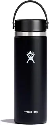 Hydro Flask Wide Mouth vacuum insulated stainless steel bottle - Black 20 Oz