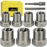 Bolt Extractor Kit Heavy Duty, 9-Piece 1/2'' Drive Deep Bolt Extractor Socket...