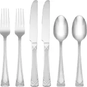 Evansvile Frosted 6 Pc Set for 2, 0.65 LB, Metallic