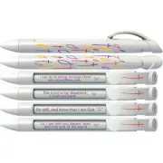 Greeting Pen Cross & Fish Scripture Pens, Scripture Verses with Rotating Mess...