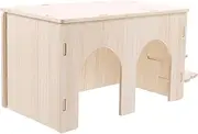 VICASKY Adorable Wooden Hamster House Small Pet Hideout for Guinea Pigs Mice and Gerbils Sturdy Solid Construction for Safe and