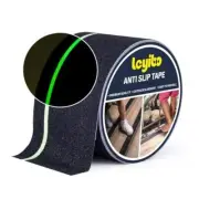 Anti Slip Tape with Glow in Dark Stripe for Stairs, 4" x 42' 1 Black/Green