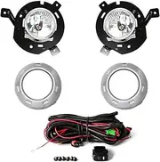 2PCS Car Fog Lights Assembly，Compatible With MITSUBISHI TRITON L200 2006~2008 Daytime Running Lamp