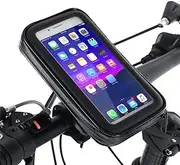 Waterproof Bike Phone Holder Handlebar Mount for Motorcycle Cycling Universal (L)