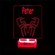 Spiderman Personalised 3D LED Night Light 7 Colour Change Room Childrens Lamp