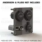 Anderson 4 Outlets Flush Mount Plate Recessed Bracket Merit SB50 - No plugs 015