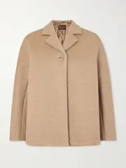 [Gucci] Gucci - Caban Wool And Llama-blend Coat - Camel - IT38 IT 38 Brown