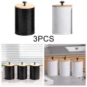 3 Pieces Coffee Tea Sugar Container Kitchen Canister Set for Tea Candy Flour