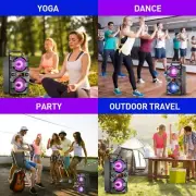 60W Bluetooth Portable Wireless Speaker – Dual Subwoofer Loud Boom Box System