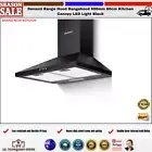 Devanti Range Hood Rangehood 600mm 60cm Kitchen Canopy LED Light Black