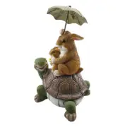 New Creative Turtle Ornament Rabbit Umbrella Garden Balcony Decoration Resin