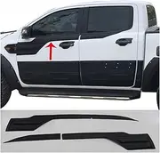 Window Body Cladding Upper Side Molding Black 4 Pc Compatible for Ranger T6 2012-2019 PX1 PX2 PX3