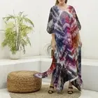 Psychedelic Caftan Kaftan Dress Festival Goddess New Age Fractal Hippie Rave