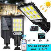 LED Solar Street Light Lamp Motion Sensor Lights Remote Garden Yard Flood Lamp