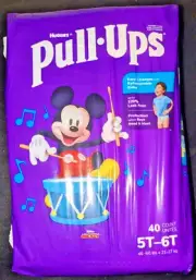 40 Count, Huggies Pull Ups, Boys (5T - 6T) Junior Mickey, Training Pants/Diapers