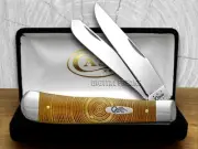 Case xx Trapper Knife Tree Rings Chestnut Bone 1/500 Stainless Pocket Knives