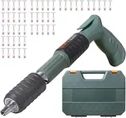 Manual Steel Nails Gun Tool, Concrete Nail Gun, Mini Portable Nail Shooting Machine with 50/100/200 Nails, Nail Wall Fastening Tool for Concrete Steel Wall Anchor Wire Slotting Device,50 Nails
