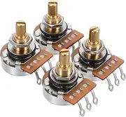 Hoement 4pcs Linear Taper Potentiometer for Electric Guitar Bass Durable Shaft Volume Tone Knobs Precision Sound Control for Enhanced Audio Performance