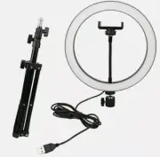LED Ring Light 10" W/Mount Kit & Stand for Camera Phone Selfie Video Live Stream