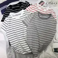 在飛比找蝦皮商城優惠-【CPMAX】 韓版條紋修身短袖T 休閒男短T 短袖T恤 五