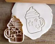 Hot Cocoa Season Mug Happy Tree Christmas Winter Snow Cookie Cutter