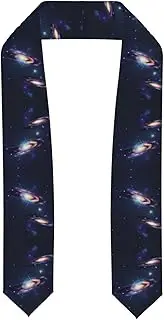 [SKKNT] Galaxy In The Universe Print Graduation Shawl Stole For Academic Commencements Honor Sash Congratulations Gift