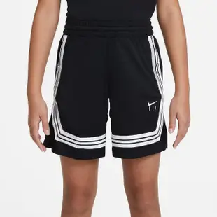 【NIKE 耐吉】短褲 童裝 大童 女童 運動褲 慢跑 G NK DF FLY CROSSOVER SHORT 黑 DA1086-010