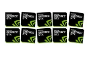 10pcs Sticker for NVIDIA GEFORCE GTX 17.5mm x 17.5mm Label Logo Decal Case Badge