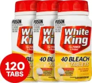 3 x 40pk White King Bleach Tablets Lemon...