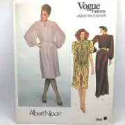 Vogue Patterns 2849 Misses Sz 12 Albert Nipon Dress Sewing Pattern FF UC