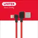 UNITEK 90度 Lightning 轉 USB-A 快充傳輸線 充電線 1M (Y-C4047RD)