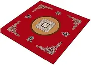Mahjong Mat, 32x32'' Mahjong Table Mat, Noise Reduction Gaming, Game for Poker Red