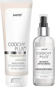 Coochy Plus Intimate Shaving Complete Kit - FRAGRANCE FREE & After Shave Protection Soothing Moisturizer Mist Antioxidant Formula Prevents Razor Burns, Itchiness & Ingrown Hairs