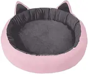 Pet Bed，Cat Litter Summer Cat Bed Teddy Kennel Small Dog Removable and Washable Pet Nest Four Seasons Universal Cat Supplies (Color : Pink)