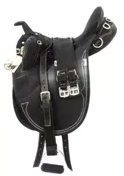 New Synthetic Australian Stock Saddle with Horn and Accessories.