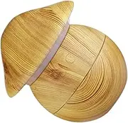 CHILDWEET 1Pc Wood Grain Mushroom Humidifier Creative Cartoon Lamp Design Portable Air Diffuser for Home Office Relaxing Night Light Sandalwood Grain Style